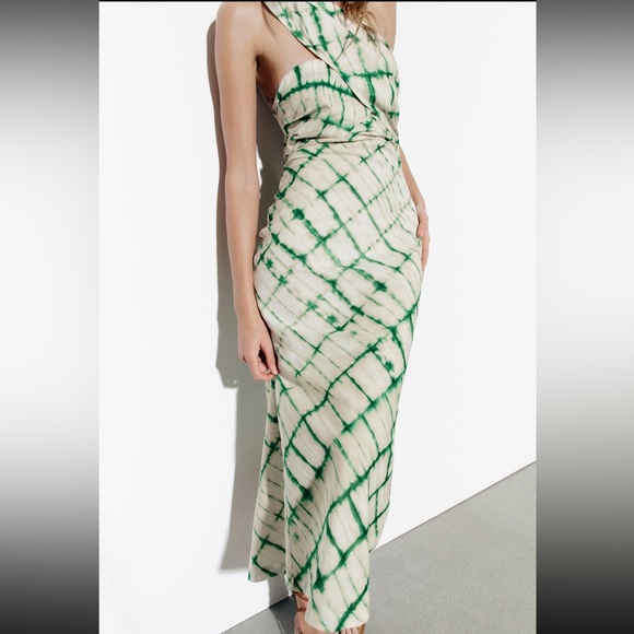 Zara PRINTED MIDI DRESS - Picture 3 of 4